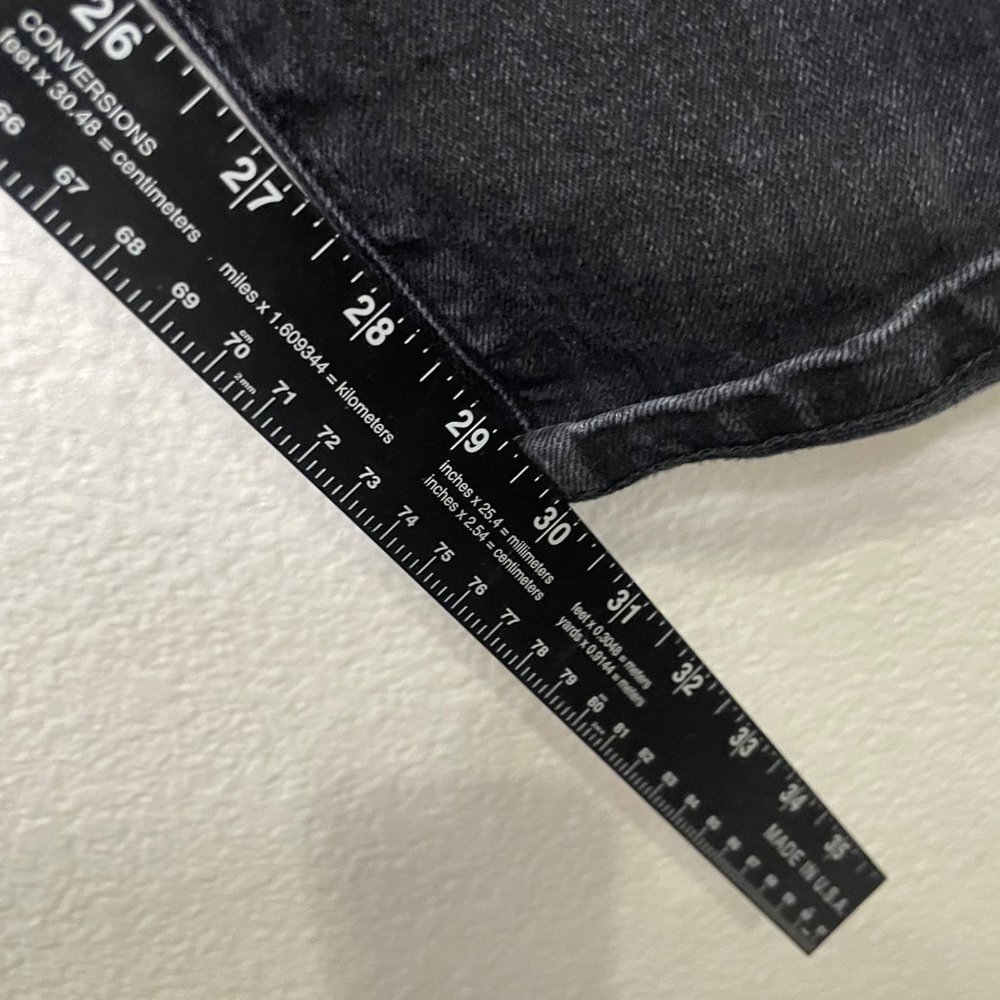Flint and Tinder Mens Bottoms Size 34 Faded Black Straight Tapered Denim Jeans - Picture 8 of 15